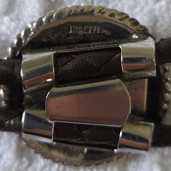 Western Horse Sterling Silver Round Adjustable Bolo Tie - Picture 5 of 8